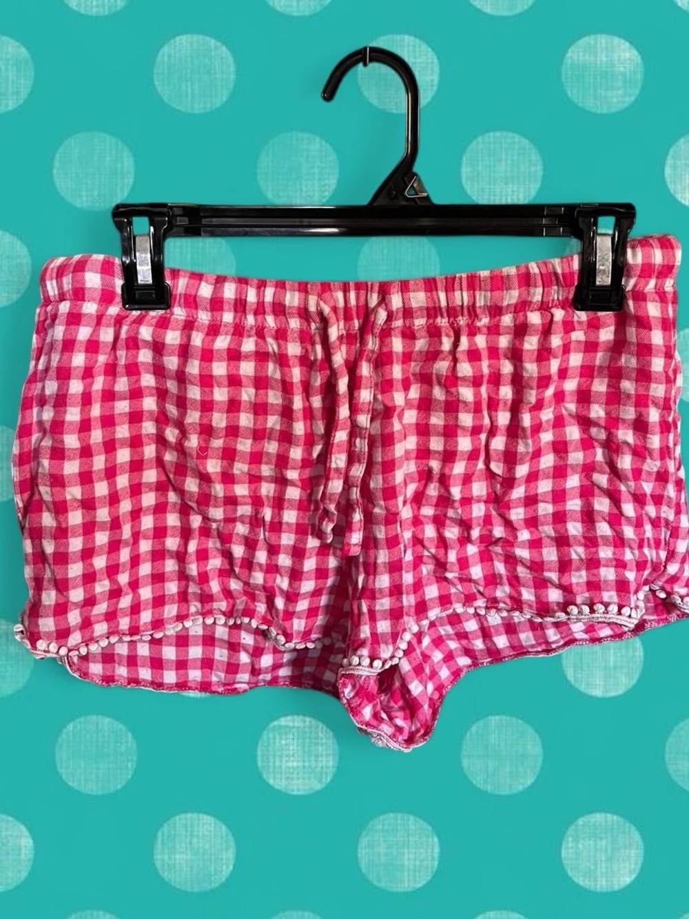 Pink Gingham Ruffle Shorts